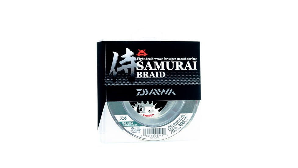 Daiwa Samurai Braid Line w/Filler Spool, 14lb, 150yds, Green, DSB-B70LB150YG