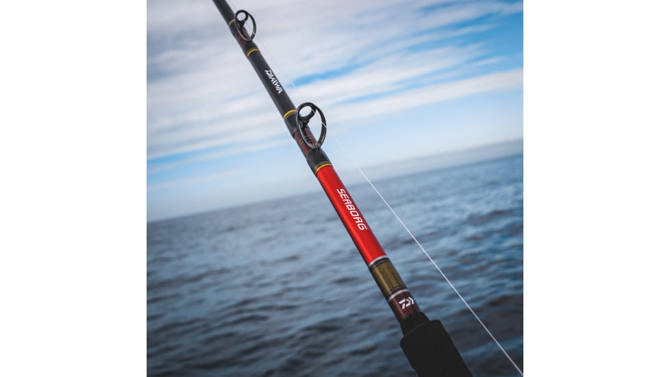 Daiwa Seaborg Dendoh Rod w/Adjustable Butt Swivel Top, 7ft, X Heavy, Regular, 1 Piece, SEABG70XHWT-SFSV