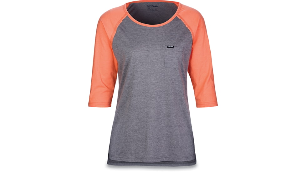 Dakine Rikki 3-4 Baseball Tee, WATERMELON, XL, 10001628-TEMELO-XL