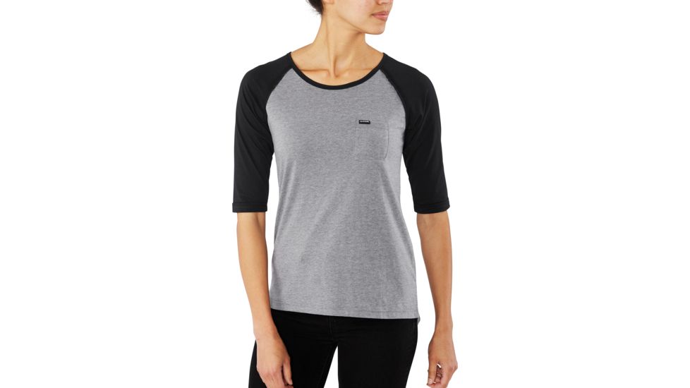 Dakine Rikki 3/4 Baseball Tee - Womens, Black, Extra Large, 10001628-BLACK-91M-XL