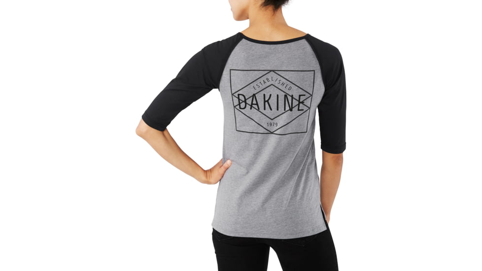 Dakine Rikki 3/4 Baseball Tee - Womens, Black, Extra Large, 10001628-BLACK-91M-XL