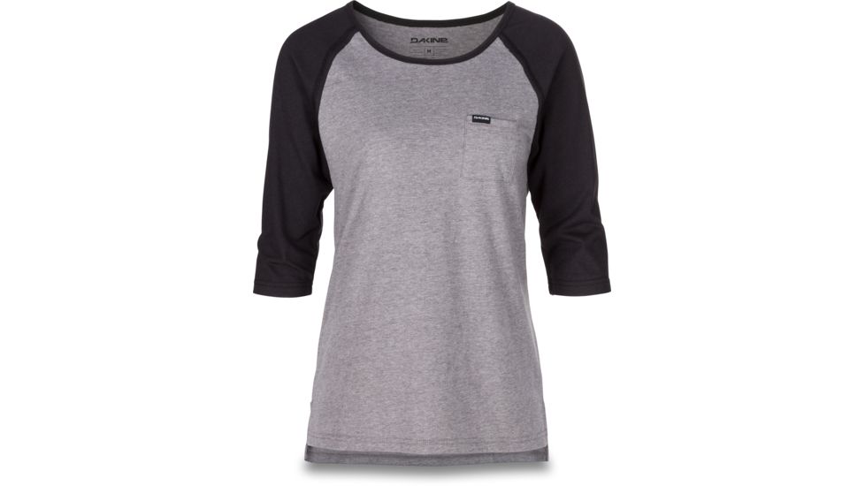 Dakine Rikki 3/4 Baseball Tee - Womens, Black, Extra Large, 10001628-BLACK-91M-XL