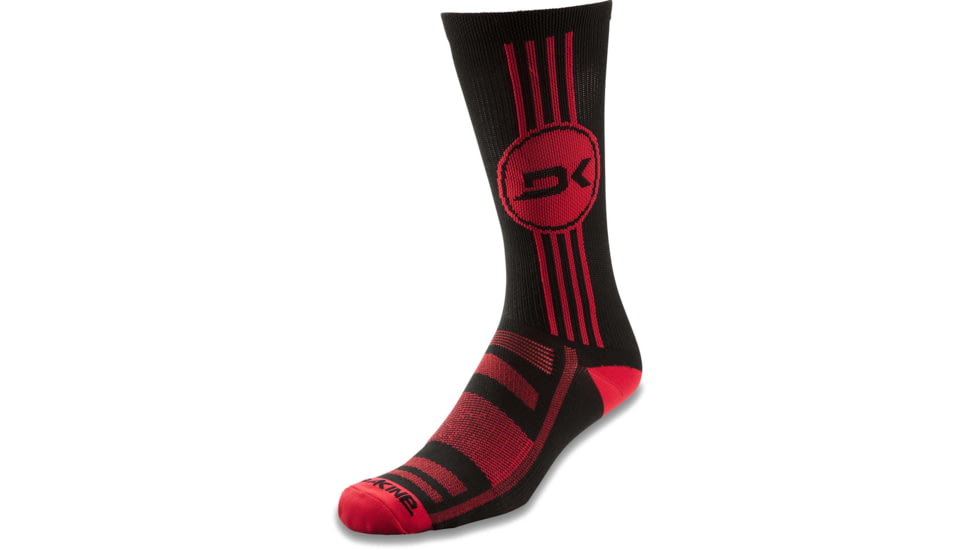 Dakine Singletrack Crew Sock, Black/Red, Medium/Large, D.100.5556.069.ML