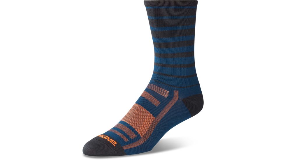 Dakine Singletrack Sock, Slate Blue Stripe, Small/Medium, 10001923-SLATEBLUST-S/M