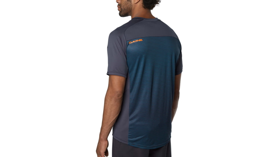 Dakine Syncline Short Sleeve Jersey, Slate Blue Stripe, Small, 10002232-SLATEBLUST-S