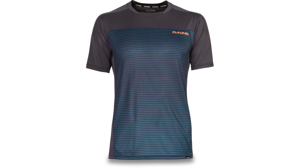 Dakine Syncline Short Sleeve Jersey, Slate Blue Stripe, Small, 10002232-SLATEBLUST-S