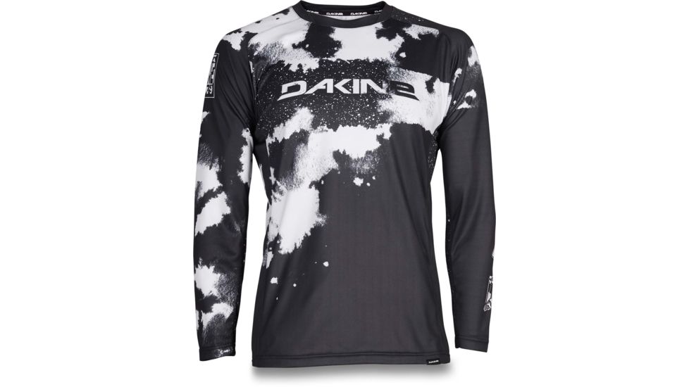 Dakine Thrillium Long Sleeve Jersey, Black / White, Small, 10002233-BLACK/WHIT-S