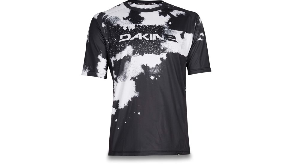 Dakine Thrillium Short Sleeve Jersey, Black / White, Small, 10002234-BLACK/WHIT-S