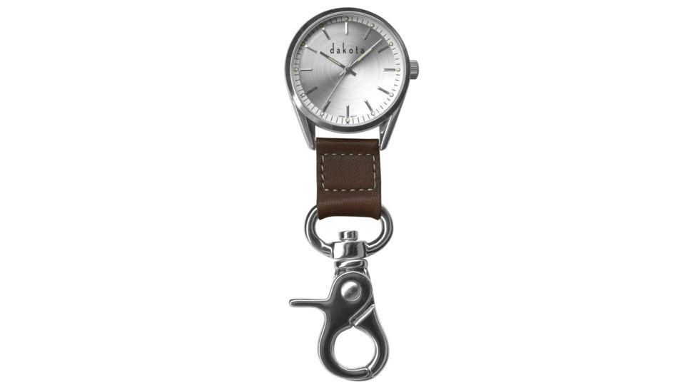 Dakota Watches Classic Dress Clip Watch, Silver 4014373