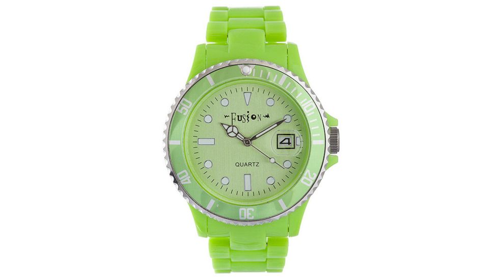 Dakota Watches Fusion Color Link, Lime Green Dial &amp; Plastic Link Band 5545-9
