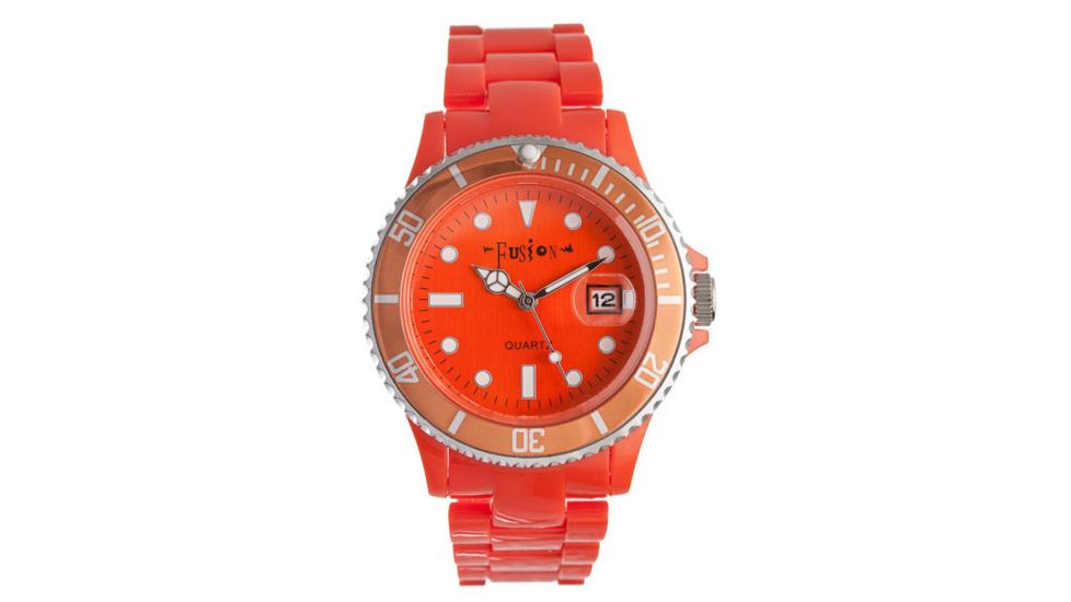 Dakota Watches Fusion Color Link, Orange Dial &amp; Plastic Link Band 3037-1