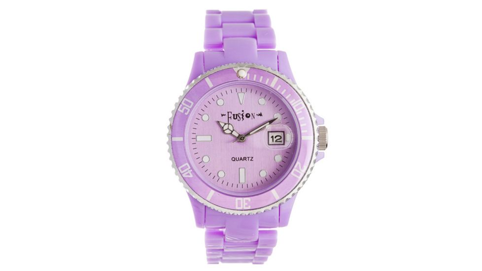 Dakota Watches Fusion Color Link, Purple Dial &amp; Plastic Link Band 3039-9