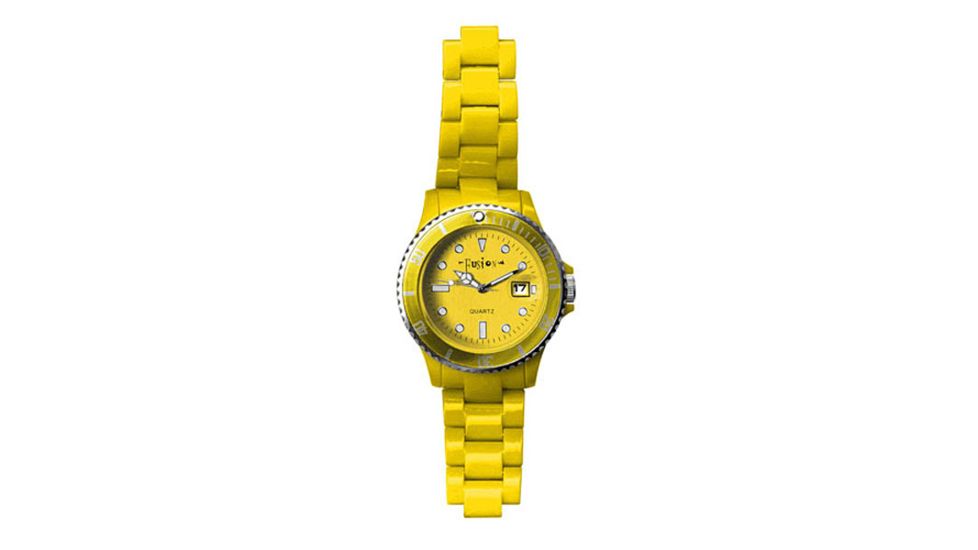 Dakota Watches Fusion Color Link, Yellow Dial &amp; Plastic Link Band 3038-0