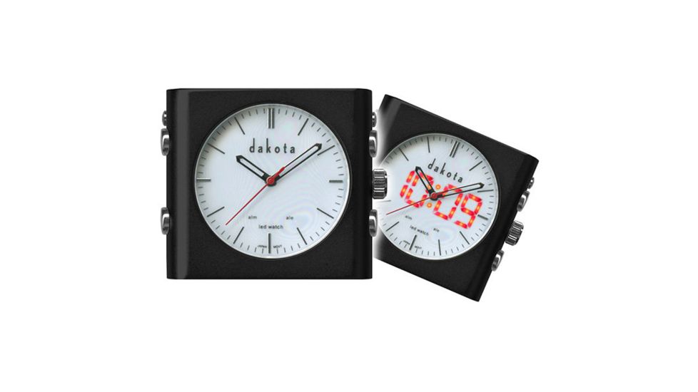 Dakota Watches LED Hybrid Clock, Black, NO 3836-6