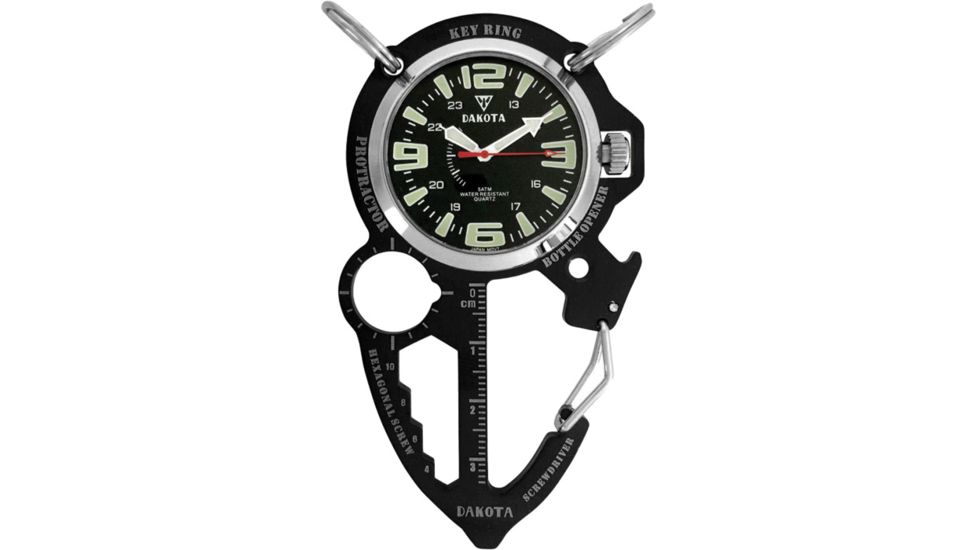 Dakota Watches Multi Tool Clip, Silver, 3857-1