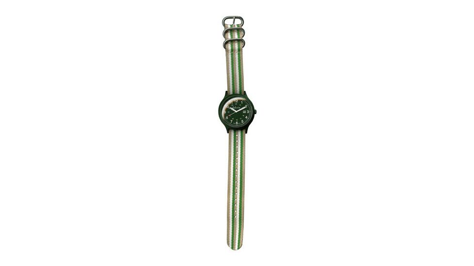 Dakota Watches Plastic Sport, Green Dial, Green/Khaki Nylon Strap 4057-4