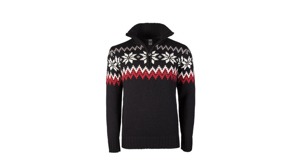 Dale of Norway Myking Sweater - Mens, Black / Raspberry / Off White, Extra Large, 93141-F-XL