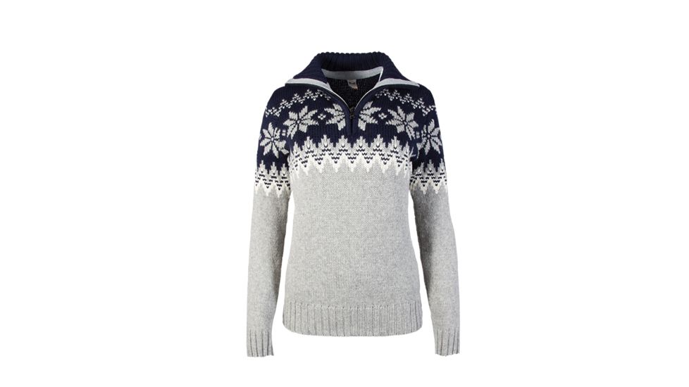 Dale of Norway Myking Sweater - Womens, Light Charcoal / Off White / Navy, Extra Large, 93011-C-XL