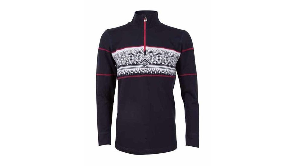 Dale of Norway Rondane Sweater - Mens, Navy/White/Rasberry, Large, 92691-C-L
