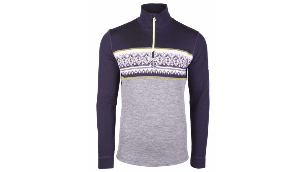 Dale of Norway Rondane Sweater - Mens, Smoke/Navy/Yellow, 2XL, 92691-Q-XXL