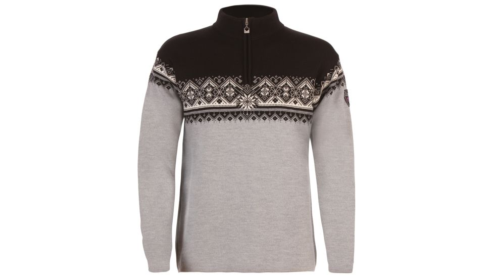 Dale of Norway St. Moritz Masculine Sweater - Mens -Metal Grey/Black-Small