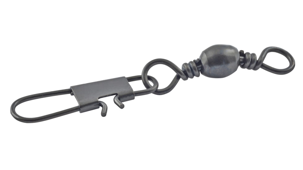 Danielson Barrel Swivel w/Interlock Snap, Size 10, Black, 7/Pack, 2500SPBLK-10