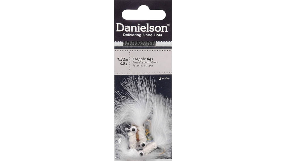 Danielson Crappie Jig 1/8oz White, JGC18WWW