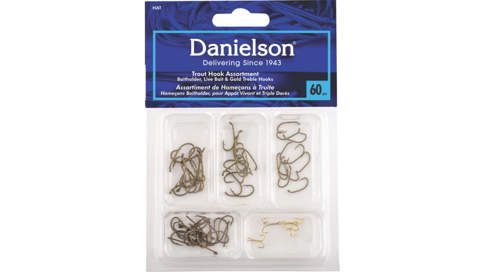 Danielson Hook Assortment, Trout, 60 Piece, HAT