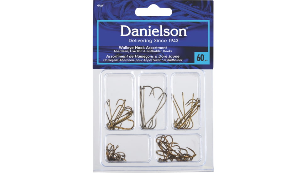 Danielson Hook Assortment, Walleye, 60 Piece, HAW