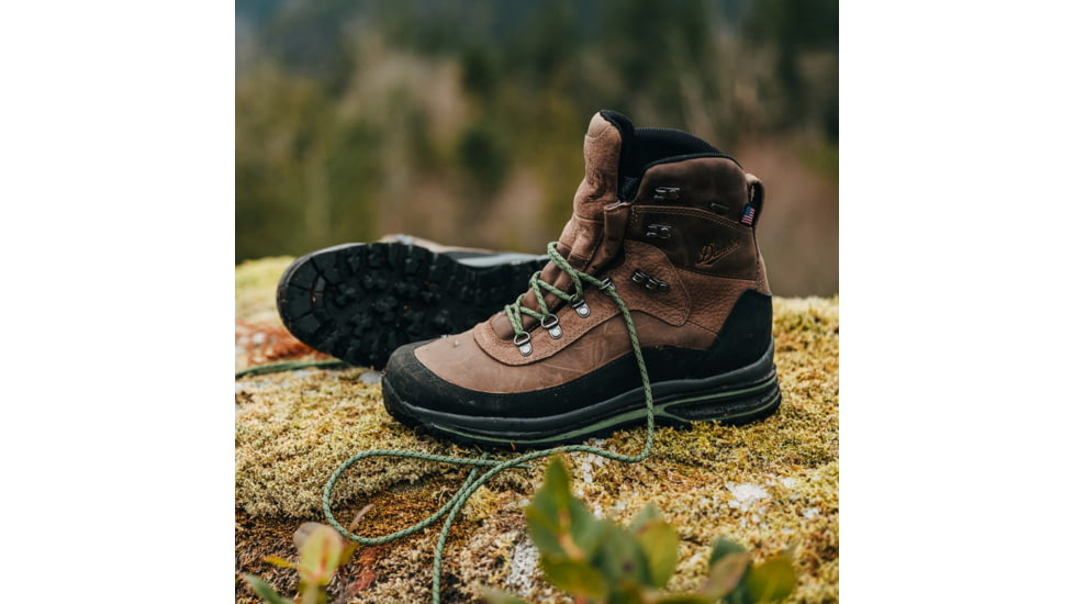 Danner Crag Rat USA 7in Hiking Boot - Mens, Brown/Green, 9.5D, 67810-9.5D