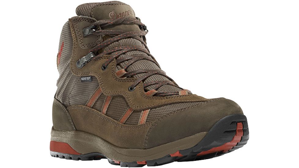 Danner St. Helens Mid Hiking Boot - Men's-Brown/Red-Medium-8
