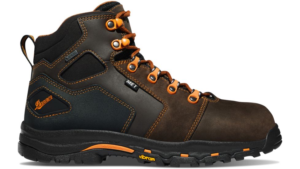 Danner Vicious 4.5in MET/NMT Work Boot - Mens, Brown/Orange, 10 US, Wide, 13855-10EE