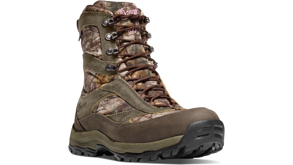 Danner Womens High Ground 8in 400G Insulation Boots, Realtree Xtra, 8M, 46241-8M