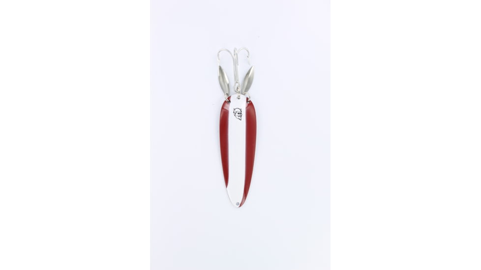 Dardevle Dardevlet Klicker Spoon, 3 5/8in, 1oz, Red/White Stripe, Nickel Back, 2616