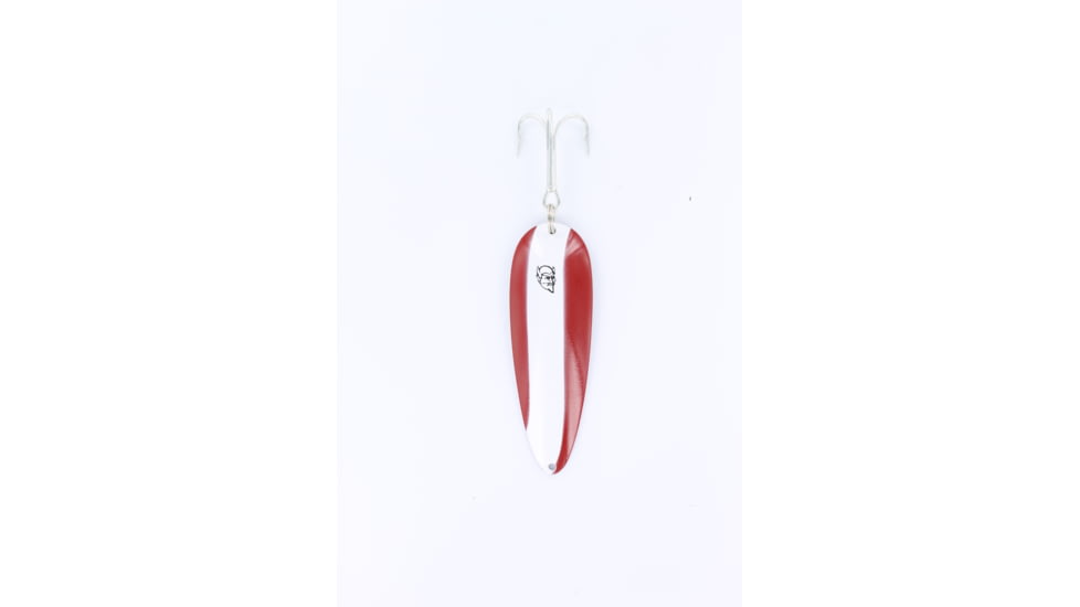 Dardevle Dardevlet Spoon, 3 5/8in, 1oz, Red/White Stripe, Copper Back, 9