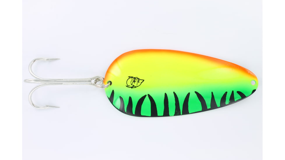 Dardevle Huskie Devle Hd Spoon 5 1/2in, 3 1/4oz, Hot Mackerel Brass Back, 358