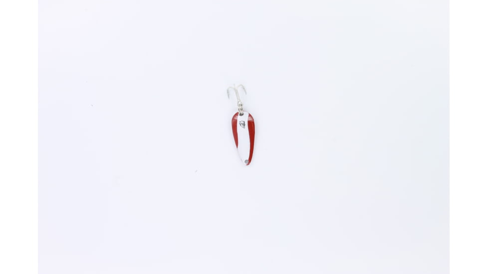 Dardevle Lil Devle Spoon, 1 1/8in, 1/8oz, Red/White Stripe, Brass Back, 1318