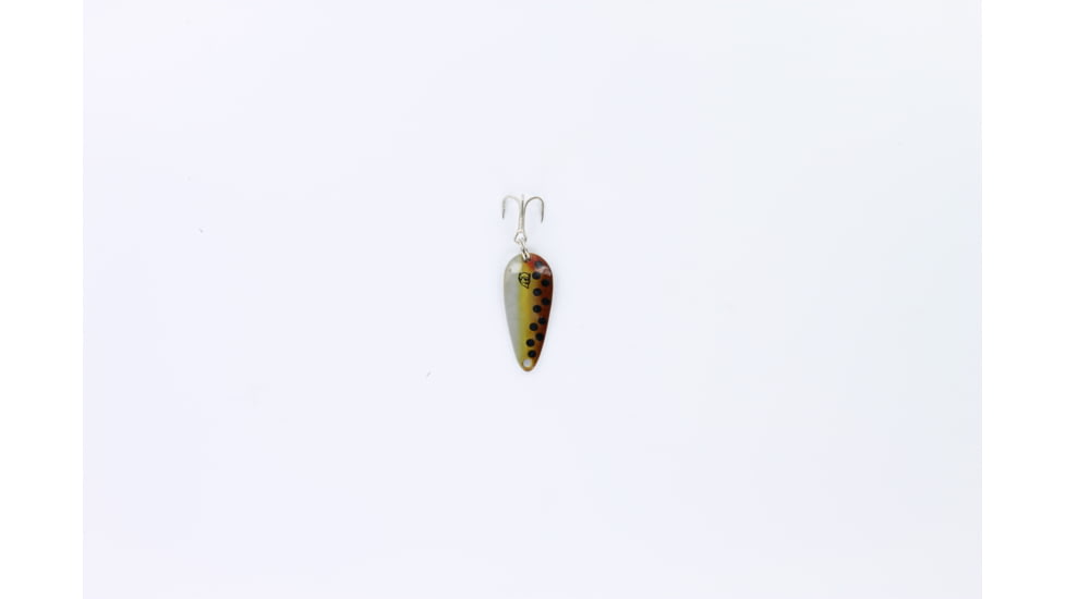 Dardevle Lilft Devle Spoon, 1 1/8in, 1/8oz, Brown Trout, Hammered Brass Back, 1307