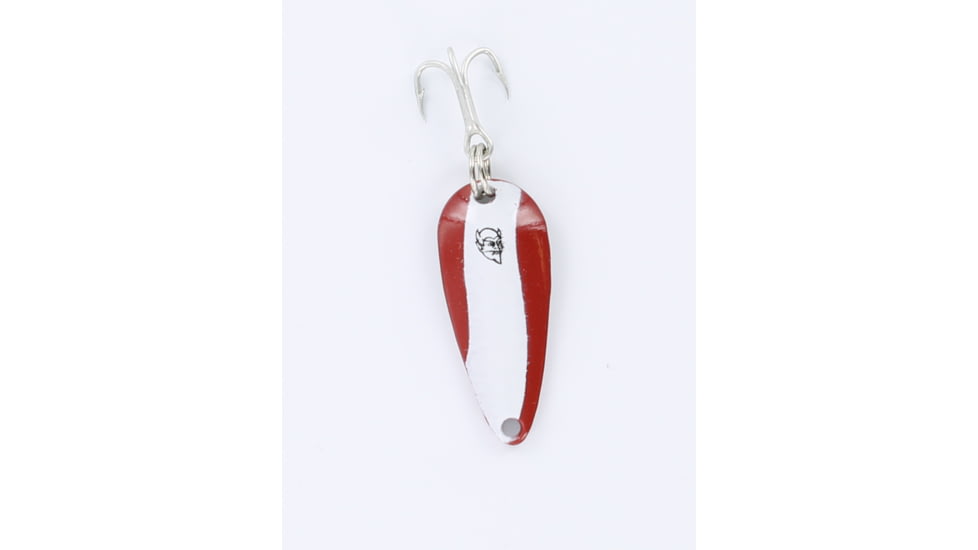 Dardevle Lilft Devle Spoon, 1 1/8in, 1/8oz, Red/White Stripe Nickel Back, 1316