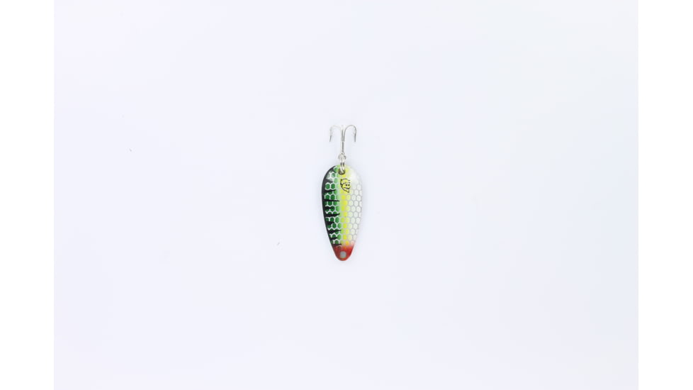 Dardevle Midget Spoon 1 3/8in, 3/16oz, Black Perch, Brass Back, 859