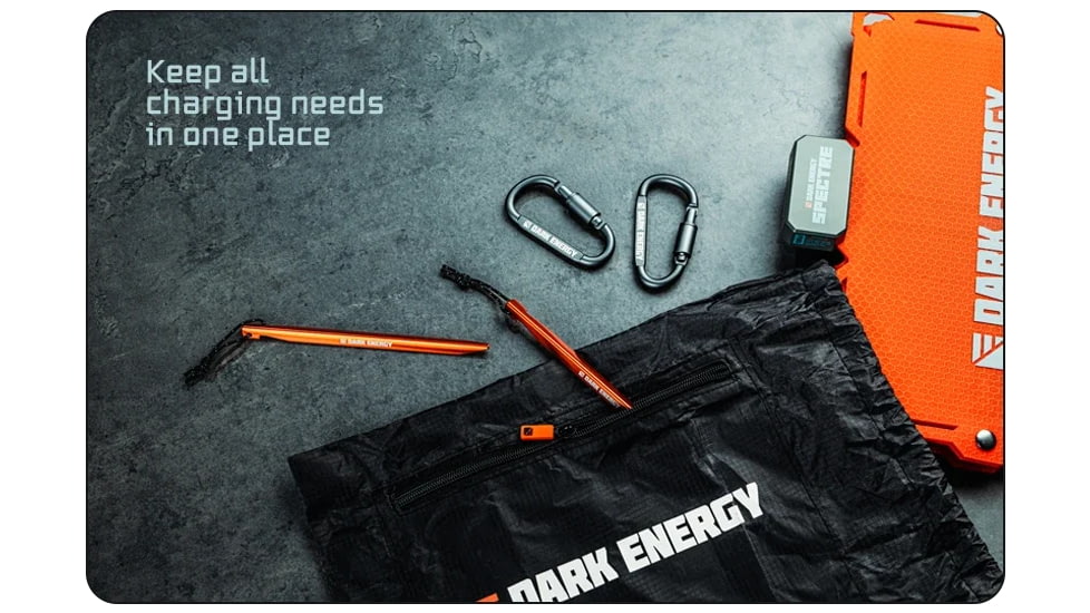 Dark Energy 18W Spectre Solar Panel Accessories Kit, Black/Orange, AKSSPF18