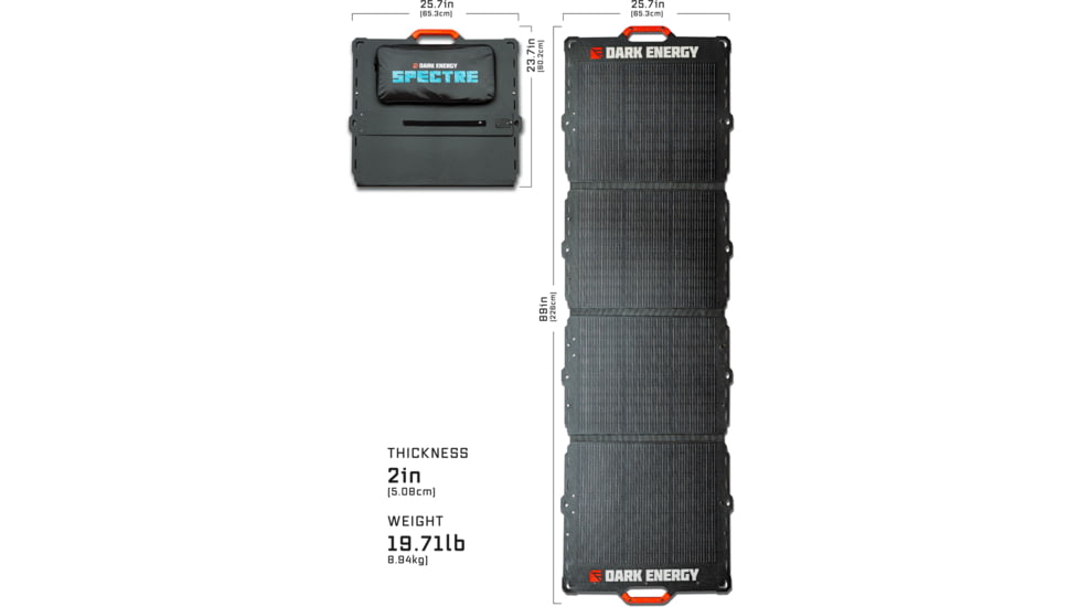 Dark Energy Spectre Solar Panel - Folding, 200W