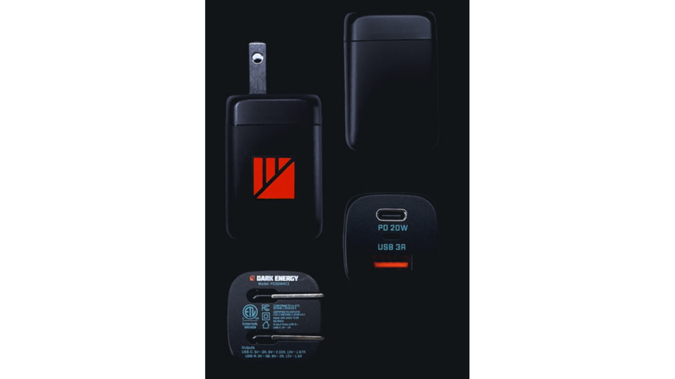 Dark Energy 20W Wall Adapter, Black, PD20WAC2