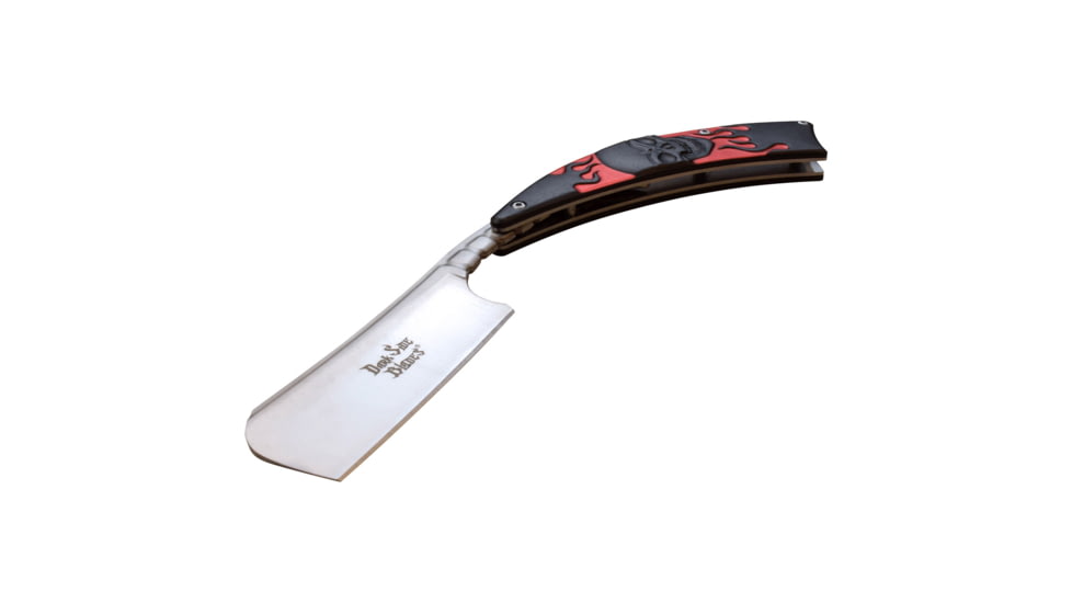 Dark Side Blades Razor, 3.75 in, 3Cr13 Stainless Steel Stainless Steel, Razor, Black/Red, DS-082RD