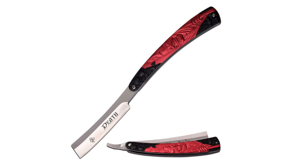 Dark Side Blades Razor, 4.5 in, 3Cr13 Stainless Steel Stainless Steel, Razor, Red/Black, DS-016RD