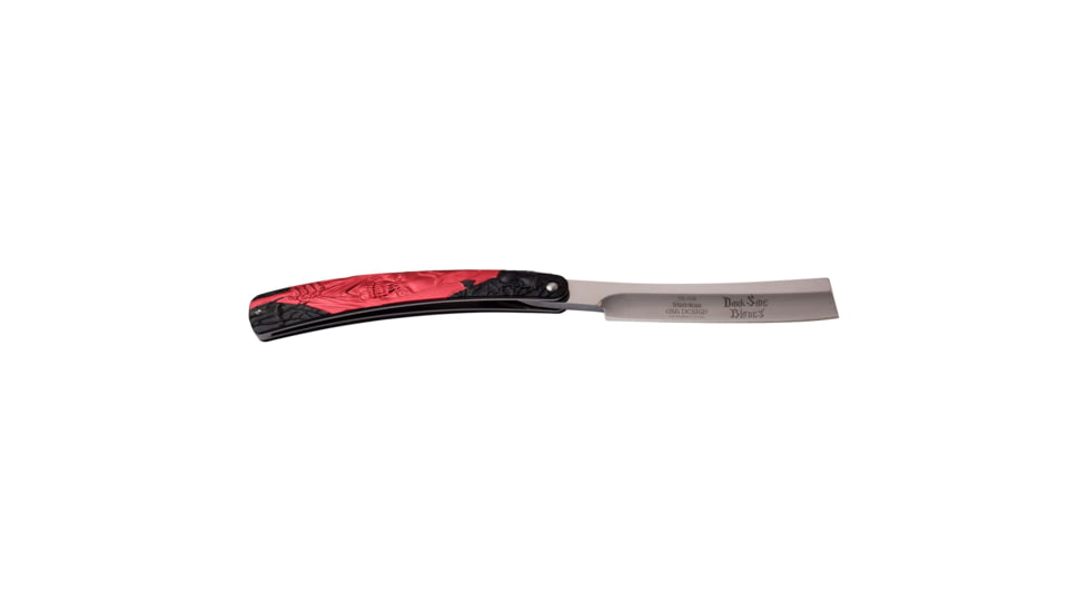 Dark Side Blades Razor, 4.5 in, 3Cr13 Stainless Steel Stainless Steel, Razor, Red/Black, DS-016RD