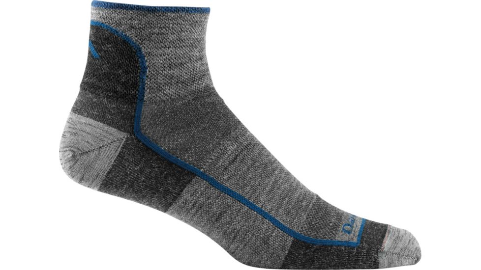 Darn Tough 1/4 Light Sock - Mens, Charcoal, Medium, 1715-CHARCOAL-M-DARN
