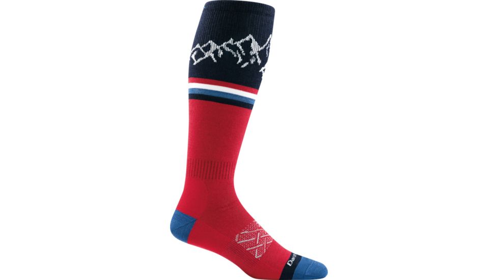 Darn Tough Alpenglow Over-the-Calf Light Sock - Mens, Red, Large, 1899-RED-L-DARN