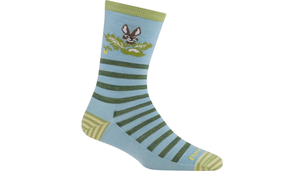 Darn Tough Animal Haus Crew Lightweight Socks - Womens, Bunny Blue, Medium, 6037-N-9111-04