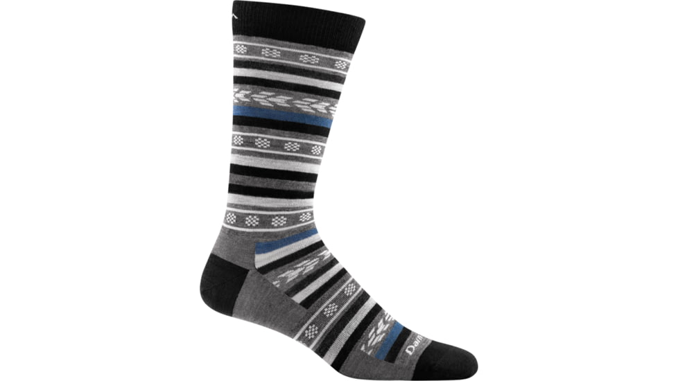 Darn Tough Brogue Crew Light Sock - Mens, Black, Medium, 1695-BLACK-M-DARN